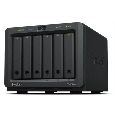 NAS SYNOLOGY DS620SLIM 6BAY 2.5IN 2.0GHZ DC EXT2X GBE 2X USB 3.0