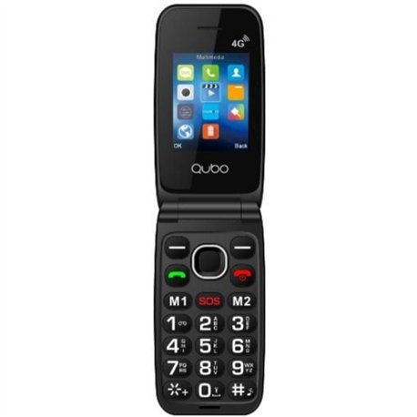 Teléfono Móvil Qubo NEO2 NW BK 4G para Personas Mayores/ Negro