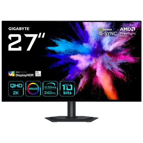 MONITOR GIGABYTE 27" QHD 2K GO27Q24G EK