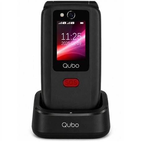 Teléfono Móvil Qubo X-D340CB 4G para Personas Mayores/ Negro