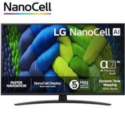Televisor LG NanoCell AI NANO82 43NANO82A6B 43'/ Ultra HD 4K/ Smart TV/ WiFi