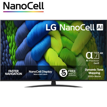 Televisor LG NanoCell AI NANO82 50NANO82A6B 50'/ Ultra HD 4K/ Smart TV/ WiFi