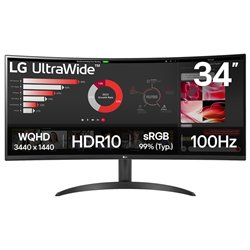 MONITOR LG 34WR50QK-B 34" ULTRAWIDE QHD 5MS NEGRO HDMI DP