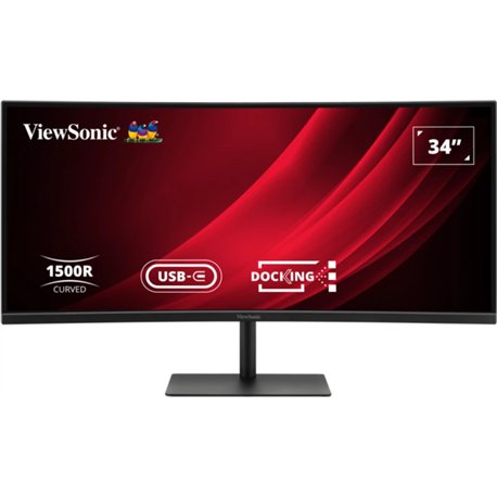 MONITOR VIEWSONIC 34" QHD CURVO HDMI DP 65W USB-C USB RJ45 MULTI AJUS.ALTURA