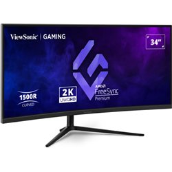 MONITOR VIEWSONIC 34" 21:9, 3440 x 1440, VA, 1500R curved gaming monitor, 180Hz, 1ms MPRT