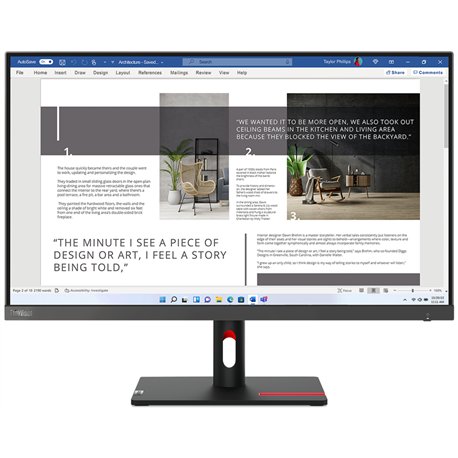 MONITOR LENOVO S27i-30 27" IPS 2 X HDMI VGA 300 NITS