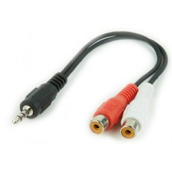 CABLE AUDIO GEMBIRD CONECTOR 3,5MM A 2X RCA 0,2M