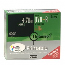 Intenso DVD-R 4.7GB, Printable, 16x 4.7GB DVD-R 10pieza(s)