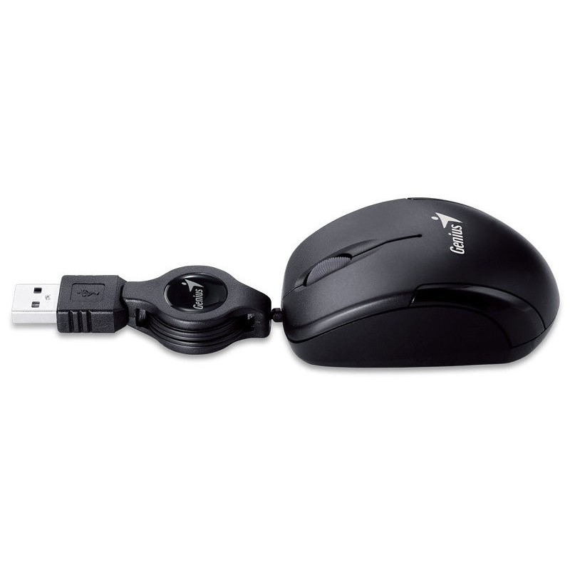 Genius Micro Traveler V2 USB Óptico 1000DPI Negro ratón