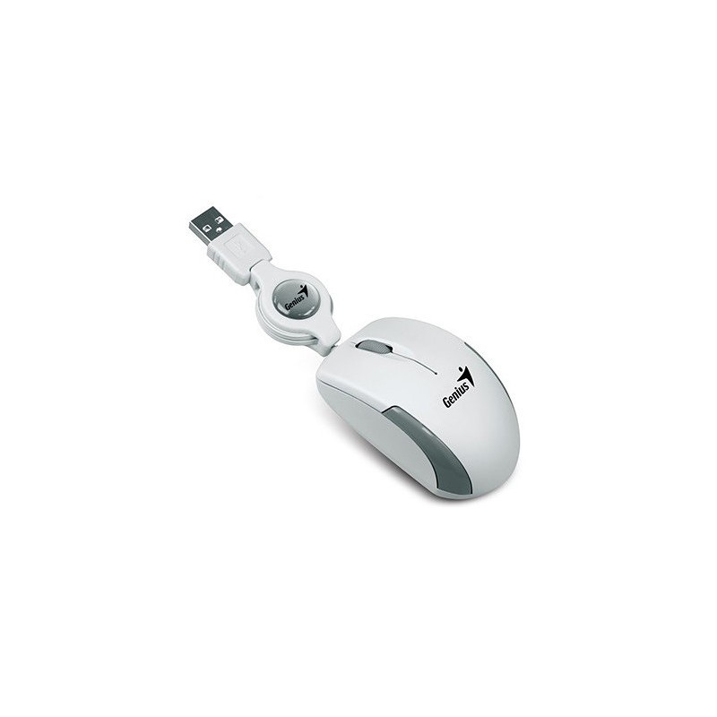 Genius Micro Traveler V2 USB Óptico 1000DPI Ambidextro Blanco ratón