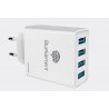 CARGADOR BLUESTORK UNIVERSAL SIN CABLE 4 PUERTOS USB 5A BLANCO