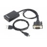 Gembird A-VGA-HDMI-01 HDMI 19 pin Negro adaptador de cable
