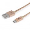 Cable Premium Maillon micro USB 2.4 metal dorado 1m