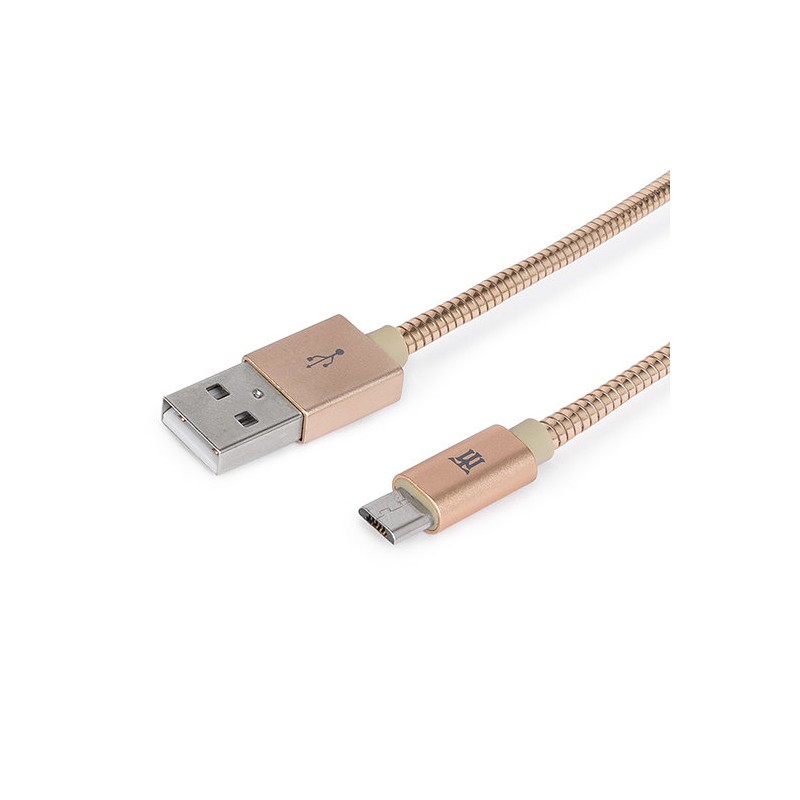 Cable Premium Maillon micro USB 2.4 metal dorado 1m