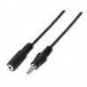 CABLE ALARGADOR ESTÉREO AISENS A128-0146 JACK 3.5/MACHO-JACK 3.5/HEMBRA COLOR NEGRO LONGITUD DE 3 METROS
