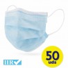 CAJA DE MASCARILLAS QUIRURGICAS IIR CLUB NAUTICO 50 UNIDADES - 3 CAPAS - EFICACIA DE FILTRACION BACTERIANA  98%