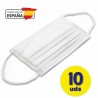 PACK 10 MASCARILLAS HIGIÉNICAS VITALVIDA PHARMA 6850 - EFICIENCIA FILTRACIÓN BACTERIANA 97% - 100% POLIPROPILENO HIDRÓFOBO - FAB