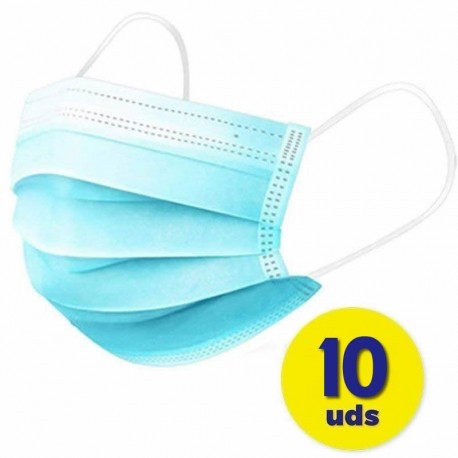 PACK 10 MASCARILLAS QUIRURGICAS DESECHABLES VITALVIDA PHARMA JP0017 - EFICACIA DE FILTRACIÓN BACTERIANA TIPO I