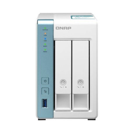 NAS QNAP TS-231K/ 2 Bahías 3.5'- 2.5'/ 1GB DDR3/ Formato Torre