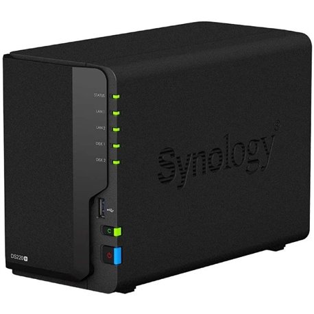 NAS Synology Diskstation DS220+/ 2 Bahías 3.5'- 2.5'/ 2GB DDR4/ Formato Torre