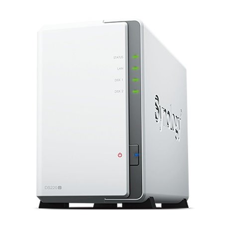 NAS Synology Diskstation DS220J/ 2 Bahías 3.5'- 2.5'/ 512MB DDR4/ Formato Torre