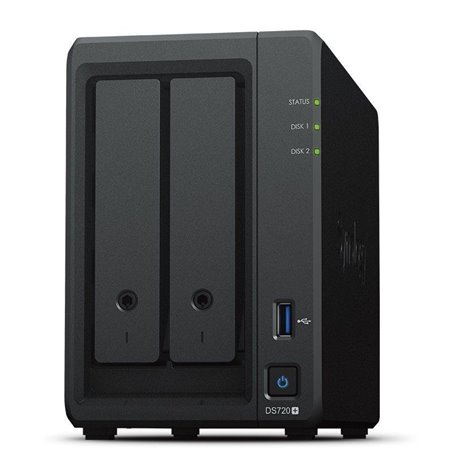 NAS Synology Diskstation DS720+/ 2 Bahías 3.5'- 2.5'/ 2GB DDR4/ Formato Torre