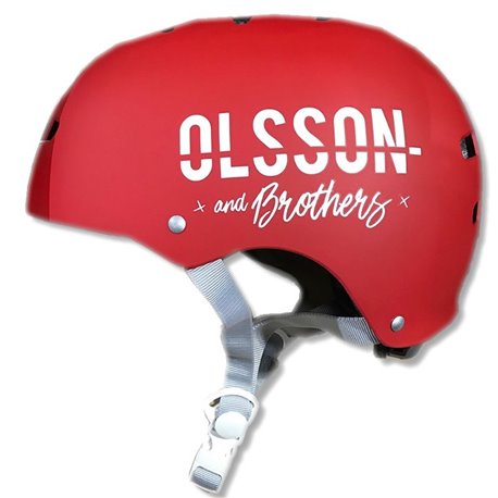 CASCO OLSSON PARA NIÑO - ROJO - TALLA M/L