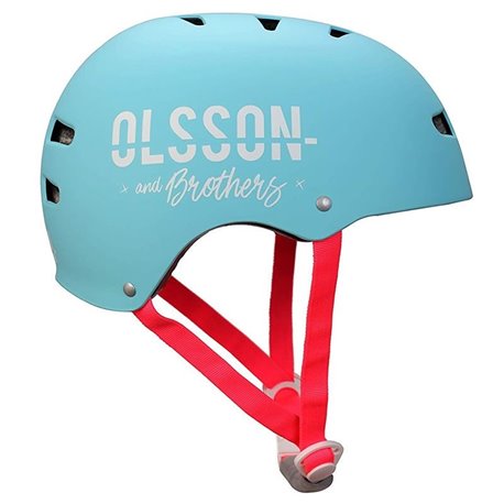 CASCO OLSSON PARA NIÑA - AZUL TURQUESA - TALLA M/L