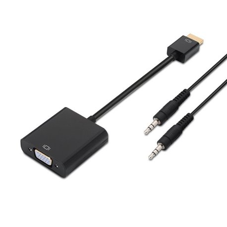 Adaptador Aisens A122-0126/ HDMI Macho - VGA Hembra/ Jack 3.5 Hembra
