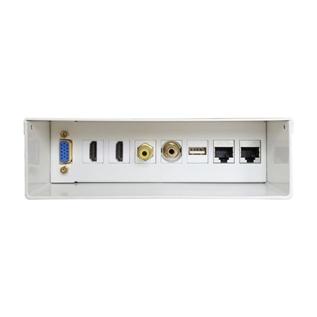 Caja De Conexiones Aisens A127-0340/ VGA - 2*HDMI - JACK3.5 - RCA - 1*USB - 2*RJ45