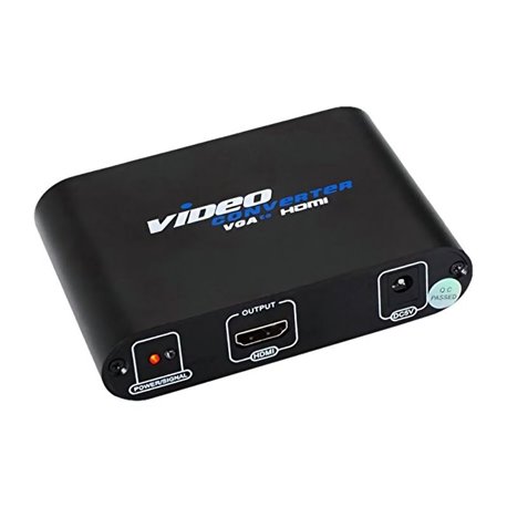 Adaptador Nanocable 10.16.2101-BK/ HDMI Hembra - VGA Hembra/ Jack 3.5 Hembra