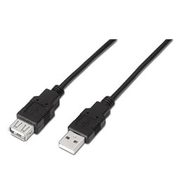 Cable Alargador USB Aisens A101-0017/ USB Macho - USB Hembra/ 3m/ Negro