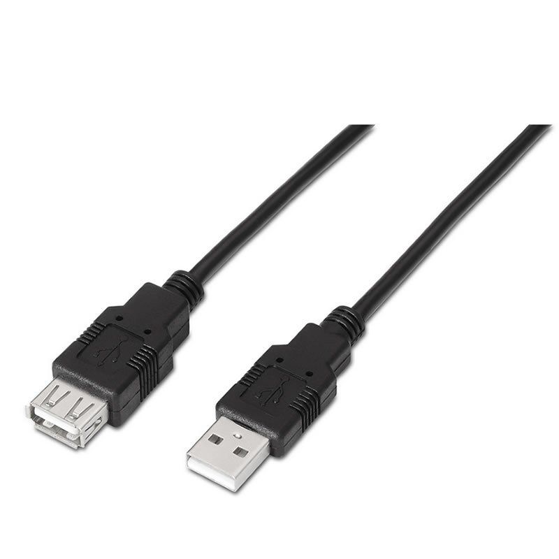 Cable Alargador USB Aisens A101-0017/ USB Macho - USB Hembra/ 3m/ Negro