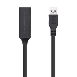 Cable Alargador USB 3.0 Aisens A105-0407/ USB Macho - USB Hembra/ 5m/ Negro