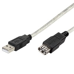Cable Alargador USB Vivanco 45222/ USB Macho - USB Hembra/ 75cm/ Transparente