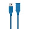 Cable Alargador USB 3.0 Nanocable 10.01.0901/ USB Macho - USB Hembra/ 1m/ Azul