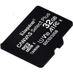 Tarjeta de Memoria Kingston CANVAS Select Plus 32GB microSD HC/ Clase 10/ 100MBs