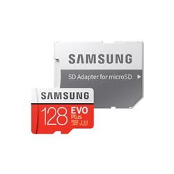 Tarjeta de Memoria Samsung EVO Plus 128GB microSD XC con Adaptador/ Clase 10/ 100MBs
