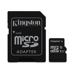 TARJETA MICROSD HC - 16GB + ADAPTADOR KINGSTON CANVAS SELECT - CLASE 10 - 80MB/S