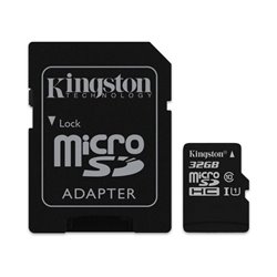 TARJETA MICROSD HC - 32GB + ADAPTADOR KINGSTON CANVAS SELECT - CLASE 10 - 80MB/S