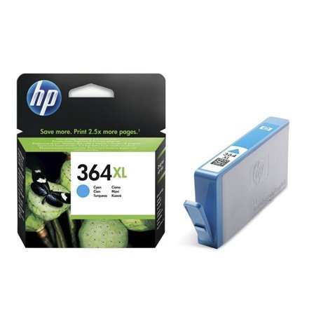 Cartucho de Tinta Original HP nº364 XL Alta Capacidad/ Cian