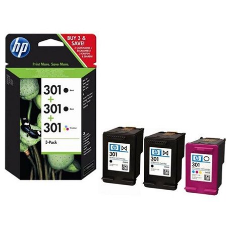 Cartucho de Tinta Original HP nº301 Multipack/ 2x Negro/ Tricolor