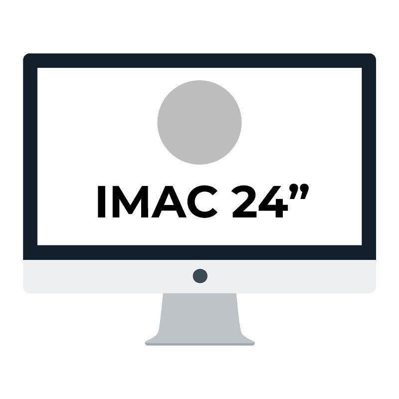 Apple iMac 24' Retina 4.5K/ Chip M1 CPU 8 Núcleos/ 8GB/ 512GB/ GPU 8 Núcleos/ Plata