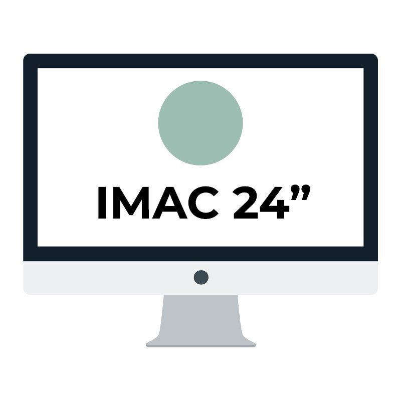 Apple iMac 24' Retina 4.5K/ Chip M1 CPU 8 Núcleos/ 8GB/ 512GB/ GPU 8 Núcleos/ Verde