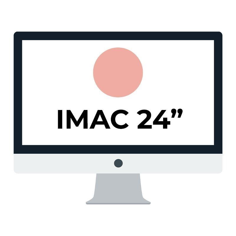 Apple iMac 24' Retina 4.5K/ Chip M1 CPU 8 Núcleos/ 8GB/ 256GB/ GPU 7 Núcleos / Rosa