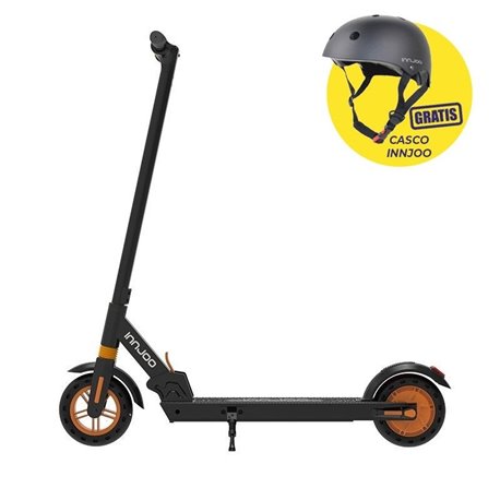 Patinete Eléctrico Innjoo Ryder XL Pro 2/ Motor 350W/ Ruedas 8'/ 25km/h/ hasta 120kg/ Naranja y Negro + Casco Regalo