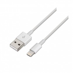 Cable Lightning Aisens A102-0036 USB Macho a Lightning Macho de 2m de longitud y color Blanco
