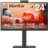 Monitor Profesional LG 24BA850-B 23.8'/ Full HD/ Webcam/ Multimedia/ Negro