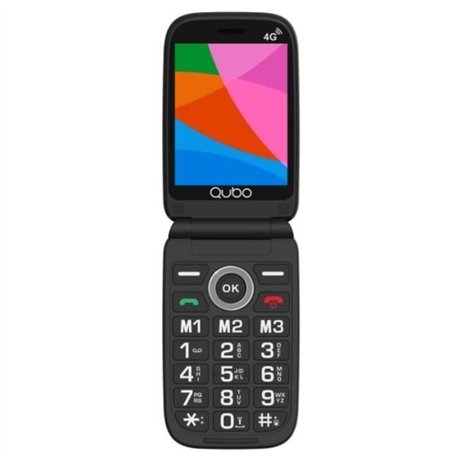 Teléfono Móvil Qubo X-340 4G para Personas Mayores/ Negro