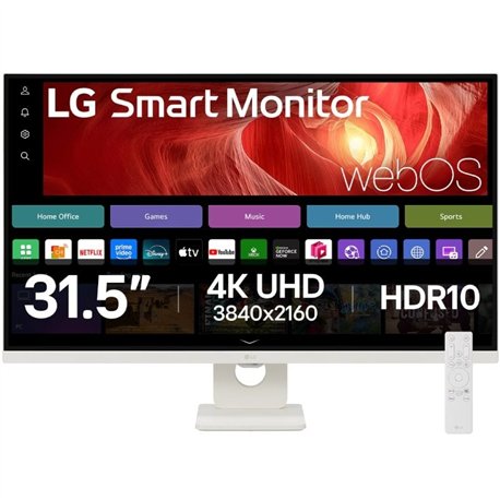 Smart Monitor LG 32U721SA-W 31.5'/ 4K/ Multimedia/ Smart TV/ Blanco